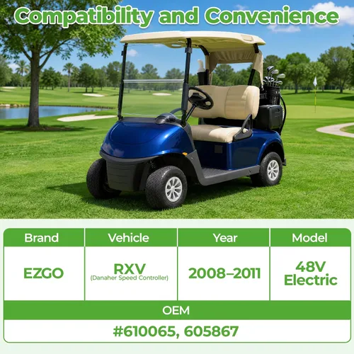 Vista 3 de 10L0L Freno de motor de carrito de golf de 48 V para EZGO RXV 2008-UP, repuesto para OEM #610065, 605867 compatible con controlador de velocidad