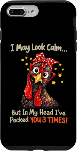 Vista 12 de I May Look Calm But in My Head Ive Pecked You 3 Times Funny Case for iPhone XR