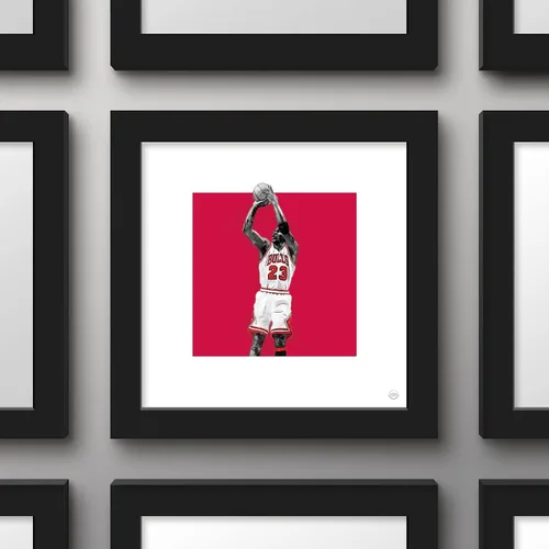 Vista 2 de Trends International Gallery Pops Michael Jordan - Póster artístico de pared de 12 x 12 pulgadas, versión de marco negro