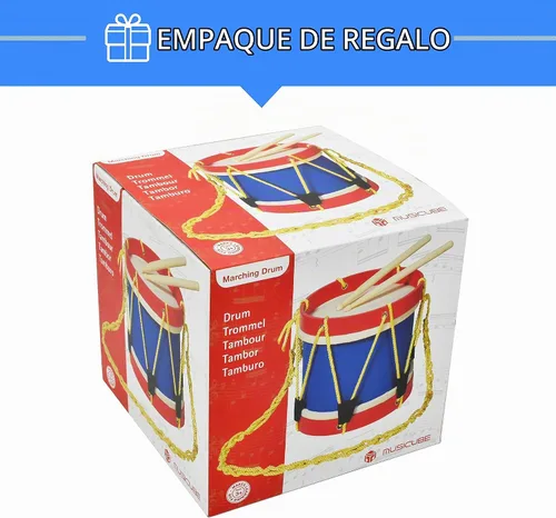 Vista 6 de Juego de batería para niños de 8 pulgadas con correa ajustable y 2 baquetas de madera, instrumento musical, elección de regalo 30808