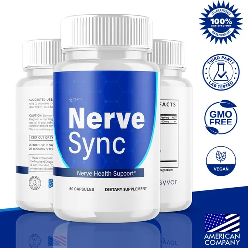 Vista 2 de Cápsulas de sincronización nerviosa, píldoras de suplemento oficiales NerveSync con todos los ingredientes naturales, píldoras de fórmula avanzada