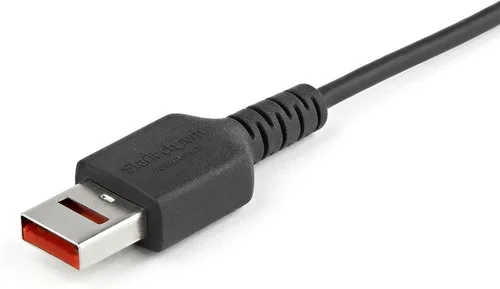 Vista 2 de Startech USBSCHAU1M - Cable de carga segura de 3 pies USB-A a Micro USB, bloqueador de datos, color negro
