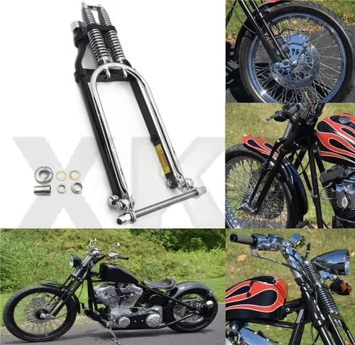 Vista 10 de SMT- BOBBER EXTREMO DELANTERO DE MUELLE Cromado Compatible con -4" BAJO STOCK H-D Arqueado [B07M8P8169]