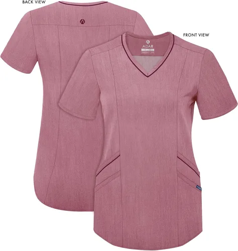 Vista 5 de Adar Pro Scrubs para mujer - Moderno cuello en V