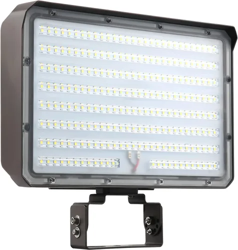 Vista 7 de Luz de inundación LED de 100 W para exteriores del anochecer al amanecer, equivalente a 14000LM 1000W, luz diurna de 100-277V 5000K, lámpara