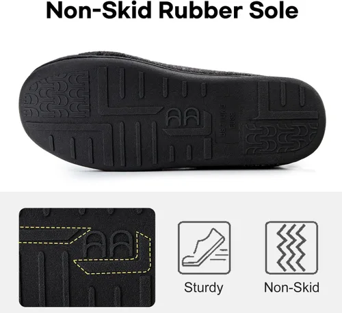 Vista 5 de LongBay Pantuflas ajustables para mujer, de espuma viscoelástica, cómodas, anchas, para diabéticos, para casa, Edema, neuropatía ortopédica