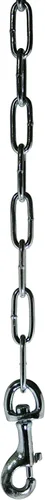 Vista 2 de Prevue Pet Products Cadena de amarre resistente de 20 pies – Enlaces ovalados soldados de seguridad de 0.150 in chapados en zinc, amarre para perro