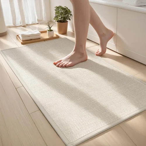 Vista 29 de Alfombra de Baño Fina Antideslizante con Respaldo de Goma de Secado Rápido Súper Absorbente Alfombras de Baño que Caben Debajo de la Puerta