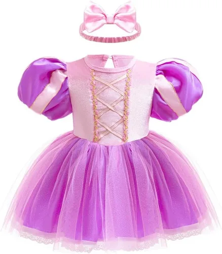 Vista 45 de Dressy Daisy Disfraz de princesa para bebé, disfraz de tutú de tul para cumpleaños, Halloween, traje con diadema