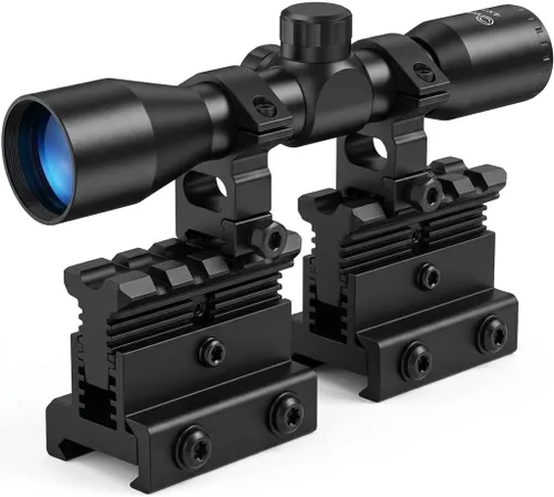 Vista 7 de Picatinny Riser Mount Adjustable Height Lockdown Series with Quick Release, 1.57", Raise 0.9-1.2 inches, Scalloped Picatinny Slots for Scopes