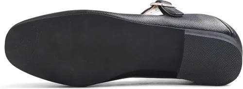 Vista 5 de FEVERSOLE Zapatos planos Mary Jane de moda con punta cuadrada y hebilla fácil de poner