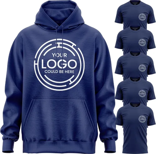 Vista 5 de Camisas de trabajo para hombre, paquete de 5, 1 sudadera, uniformes de trabajo personalizados Hi Vis, alta visibilidad, camisas personalizadas