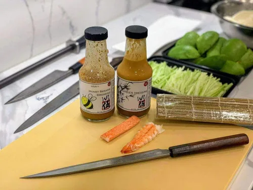 Vista 8 de Wu - Apósito de jengibre japonés, sin gluten, 10.7 onzas líquidas (miel de sésamo jengibre, 1 botella)