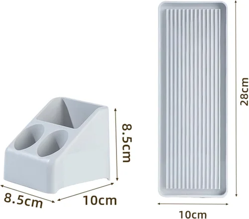 Vista 2 de Soporte para cepillo de dientes eléctrico para baño, organizador de cepillo de dientes eléctrico para encimera, organizador de baño, soporte