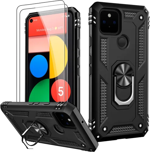 Vista 60 de LUMARKE para Google Pixel 3A XL - Funda con protector de pantalla, funda protectora grado militar probada contra caídas de 16 pies con soporte