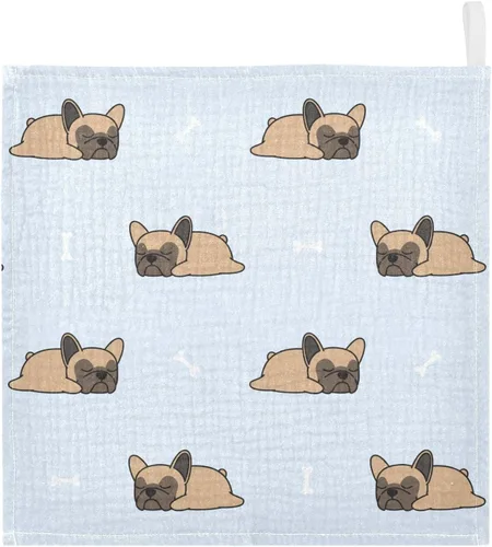 Vista 21 de Toallas de algodón para bebé, toallas de baño unisex para recién nacidos, toallitas naturales para piel delicada, 11.8 x 11.8 pulgadas, paquete de 5