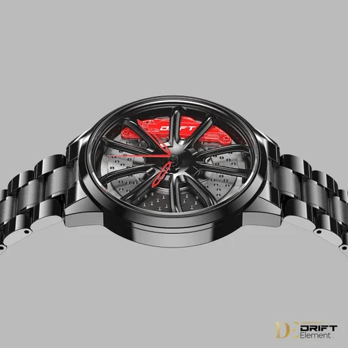 Vista 6 de DriftElement Original Performance GT Men Rim Watch - Reloj de pulsera deportivo para hombre en diseño 3D - Reloj de diseñador personalizado