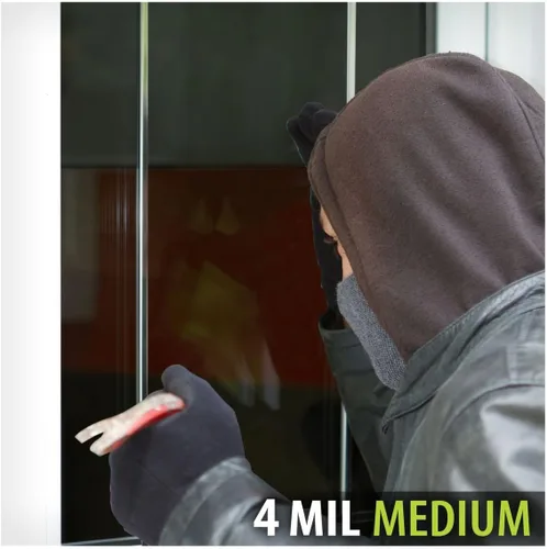Vista 4 de FDB s4mb35 Película para ventana de seguridad y control de sol 4 mil Negro 35 (Tamaño Mediano)