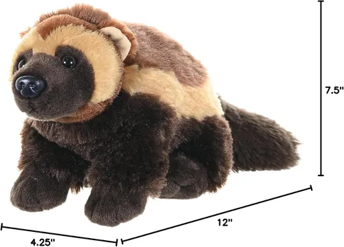 Vista 8 de Wild Republic Wolverine - Peluche de peluche, regalo para niños, 12 pulgadas, multicolor