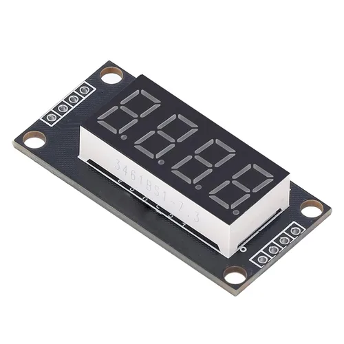 Vista 3 de Módulo de pantalla de tubo digital, chip de controlador TM1637 de 0.36 pulgadas, panel de pantalla LED de 7 segmentos, fácil instalación