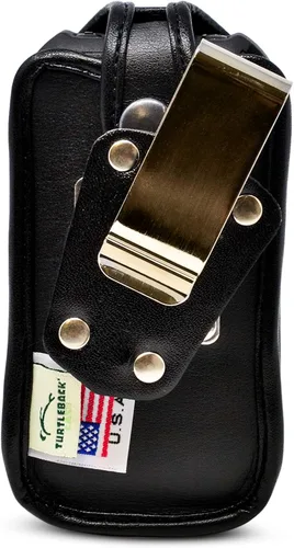 Vista 7 de Turtleback Funda ajustada diseñada para DuraXV Extreme y DuraXA Equip - Funda de piel negra con clip de cinturón de metal giratorio de alta