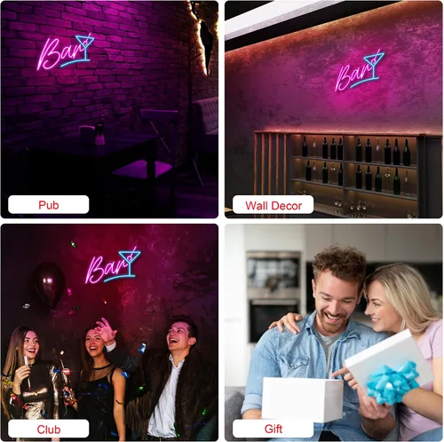 Vista 7 de Kavaas Letrero de Neón para Bar Casero, Letrero LED de Bar para Man Cave Pub Cócteles Fiesta - Los Mejores Regalos para Esposo, Padre, Cumpleaños