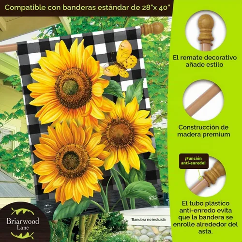 Vista 3 de Briarwood Lane 57 - Mástil de madera de pino (57 x 1 pulgada)