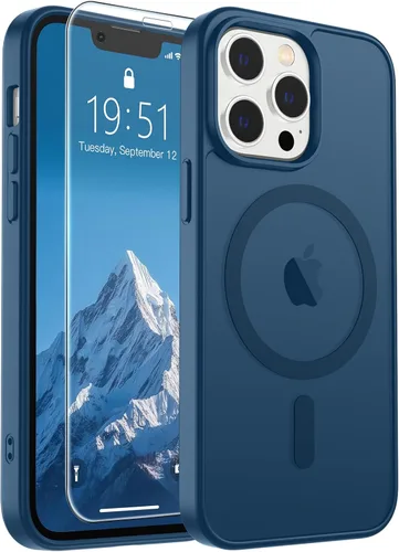Vista 135 de SUPFINE Funda magnética para iPhone SE 2022 (3ª)/2020 (2ª), iPhone 8 (compatible con MagSafe) (protección contra caídas de grado militar), funda