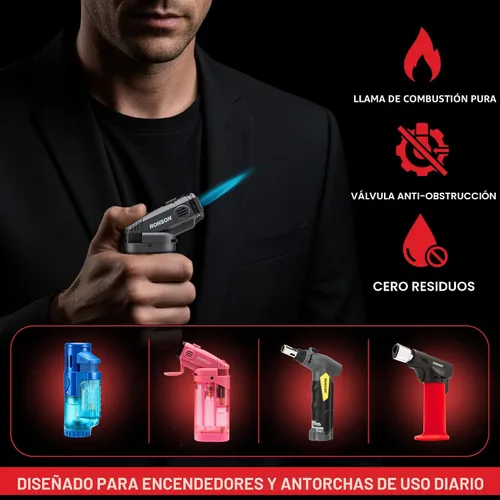 Vista 7 de Ultra combustible de butano marca Ronson
