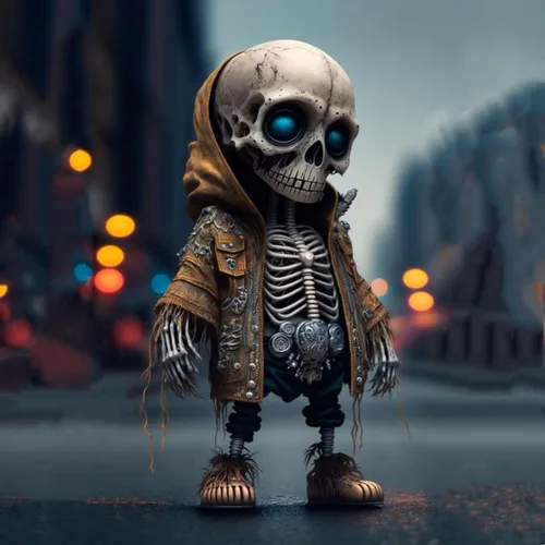 Vista 6 de 2 figuras de esqueleto geniales, manualidades de resina, figuras de cráneo de hip hop, estatua gótica, ropa de calle, estatua de calavera