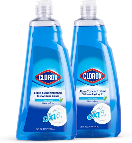 Vista 16 de Clorox Jabón para platos ultra concentrado con OXI, flor de manzana, 26