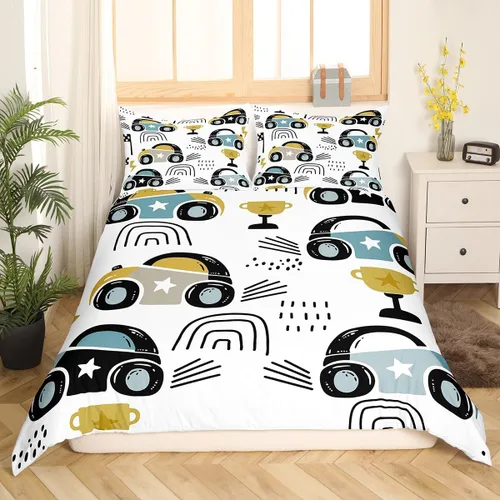Vista 11 de Juego de ropa de cama Groovy de los años 60 y 70 para niños, funda de edredón retro de flores hippie para niños, adolescentes, vintage, bohemio