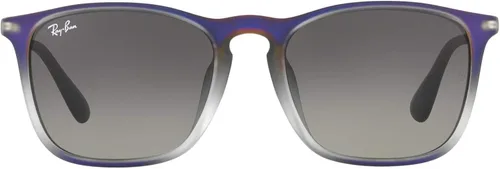 Vista 2 de Ray-Ban RB4187F Chris F - Lentes de sol para hombre color violeta con disparo en negrogris degradado gris oscuro 2126in Chupito violeta en negrogris