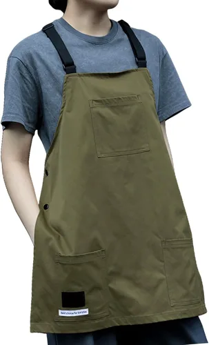 Vista 5 de Professional Utility Apron Polyester with Storage Pockets Apron Vest for Restaurant Staff Hairdressing Baristas Tool
