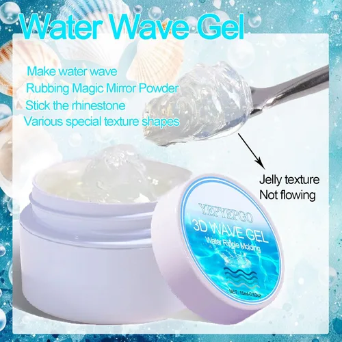Vista 4 de Gel de escultura 3D para arte de uñas, 2 piezas de gel sólido no pegajoso para crear esculturas a mano y geles de moldeo 3D duros con Pro Brush UV