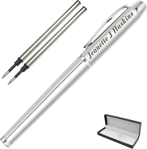 Vista 9 de Bolígrafos personalizados, bolígrafo y estuche grabados personalizados, regalos personalizados para padre, jefe, oficina, cumpleaños y graduación