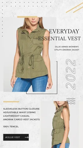 Vista 4 de OLLIE ARNES Chaleco Anorak ligero sin mangas para mujer