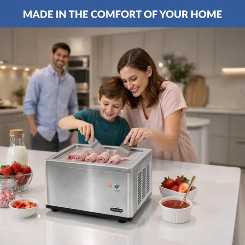 Vista 6 de Whynter ICR-300SS Máquina de helado laminada de acero inoxidable de 0,5 cuartos de galón con compresor