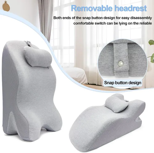 Vista 5 de Generic Almohada Cuña Triangular Ergonómica de Espuma Viscoelástica para Adultos para Cabecero de Cama para Sentarse, Alivio del Dolor de Espalda
