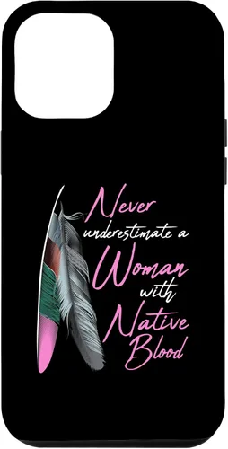Vista 26 de Funda para iPhone 17 con texto en inglés "Native American Indian A Woman with Native Blood