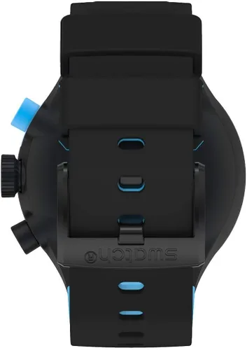 Vista 5 de Swatch Correa de silicona de cuarzo negro reloj casual 20 Modelo SB02B401 Negro