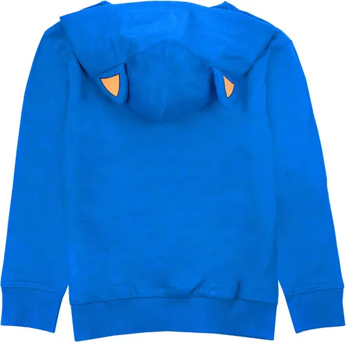 Vista 4 de Sonic The Hedgehog Hoodie Character 3D Ears Boys Kids Blue Hooded Jumper