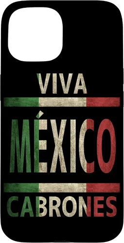 Vista 6 de Funda con bandera mexicana para iPhone 13 Viva México Cabrones