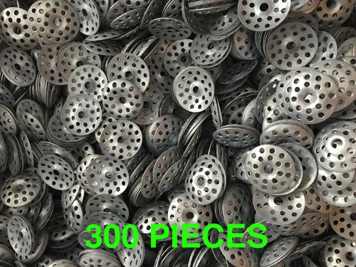 Vista 3 de Botones de techo de arandelas de reparación de yeso galvanizado de 1 pulgada (300 piezas)