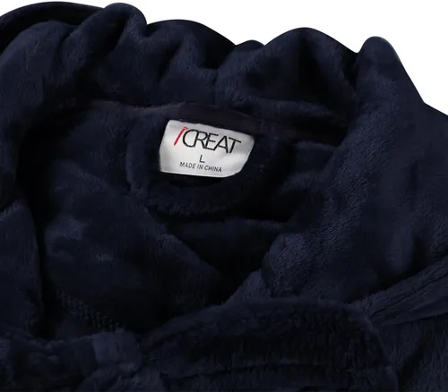 Vista 5 de Bata de baño larga con capucha para mujer, de felpa, longitud completa, ropa para dormir de invierno