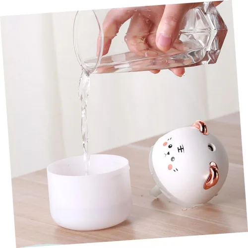 Vista 5 de Toyvian Mini humidificador de tigre de dibujos animados USB portátil de oficina con luz nocturna compacta silenciosa ultrasónica humectante de aire