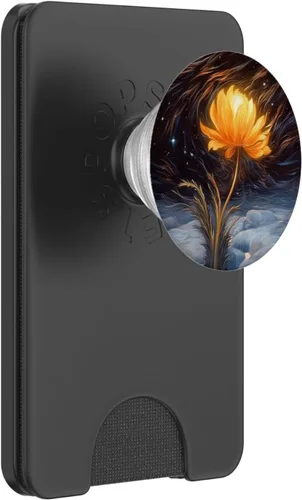 Vista 7 de PopSockets PopGrip estándar de flores de caléndula de invierno