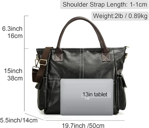 Vista 4 de Monederos Hobo grandes de 23 pulgadas para mujer con asa superior resistente, bolsos y bolsos de mano con correa ajustable de cuero