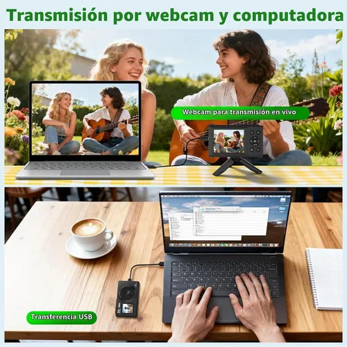 Vista 6 de Cámaras digitales 5K 80MP para fotografía con trípode 2 baterías 64GB Dual Screen Autofocus Vlogging Camera for YouTube,Compact Point and Shoot