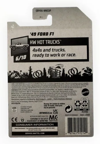 Vista 2 de Hot Wheels Ford F1 '49, [Púrpura] 225/250 Hot Trucks 6/10